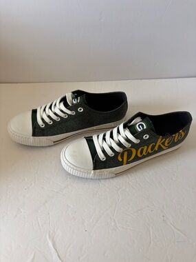 Green Packers Low-Top Athletic Sneakers for Women